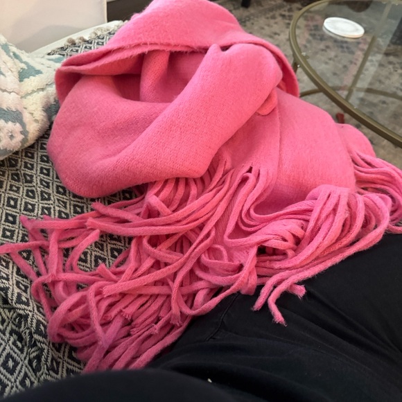 Anthropologie Vibrant Pink Scarf - Picture 4 of 4